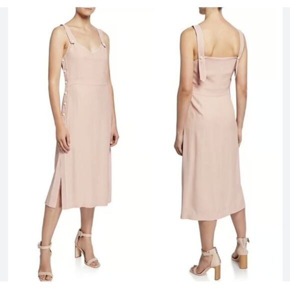 Rag & Bone S NEW Womens Tia Midi Sundress Pink Chic Vacation Essential - Picture 1 of 9